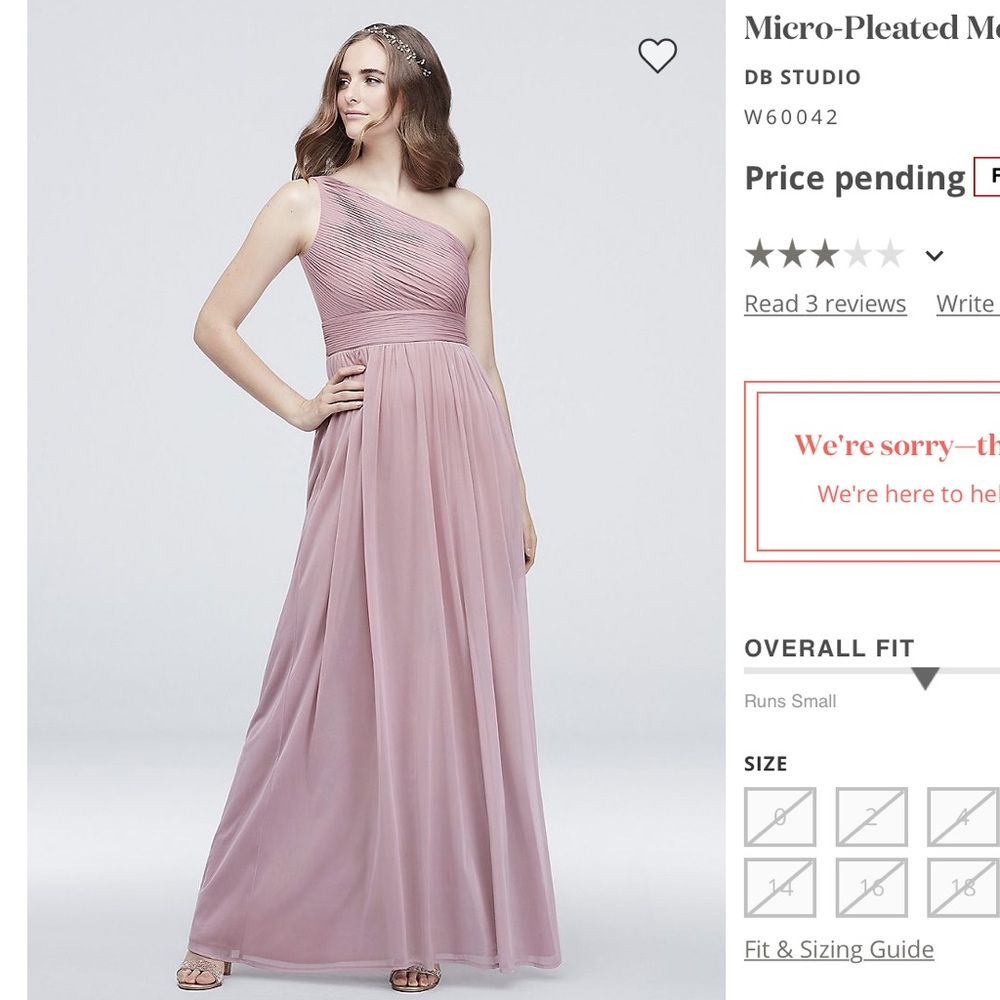 One-Shoulder Bridesmaid Dress Dusty Rose